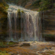 Mary Pettis painting photographed by Mitch Rossow - Quiet Visitor 34x28
