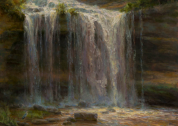 Mary Pettis painting photographed by Mitch Rossow - Quiet Visitor 34x28