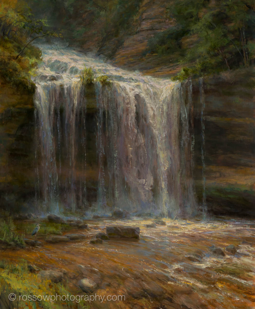 Mary Pettis painting photographed by Mitch Rossow - Quiet Visitor 34x28