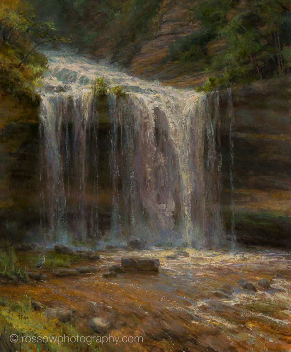 Mary Pettis painting photographed by Mitch Rossow - Quiet Visitor 34x28