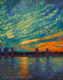 Adam Turner painting photographed by Mitch Rossow - Across the Hudson 16x20