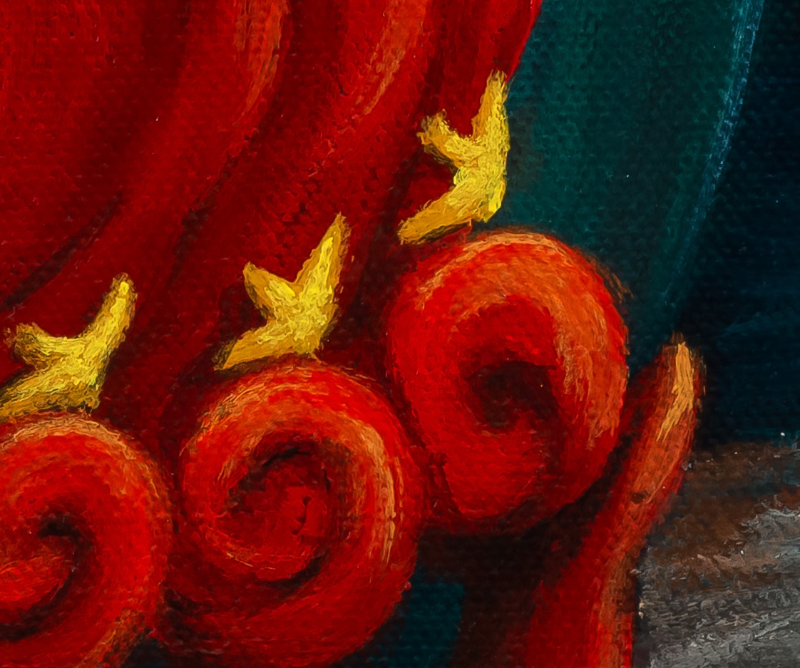 Victoria Helen painting photographed by Mitch Rossow - Too Much - detail